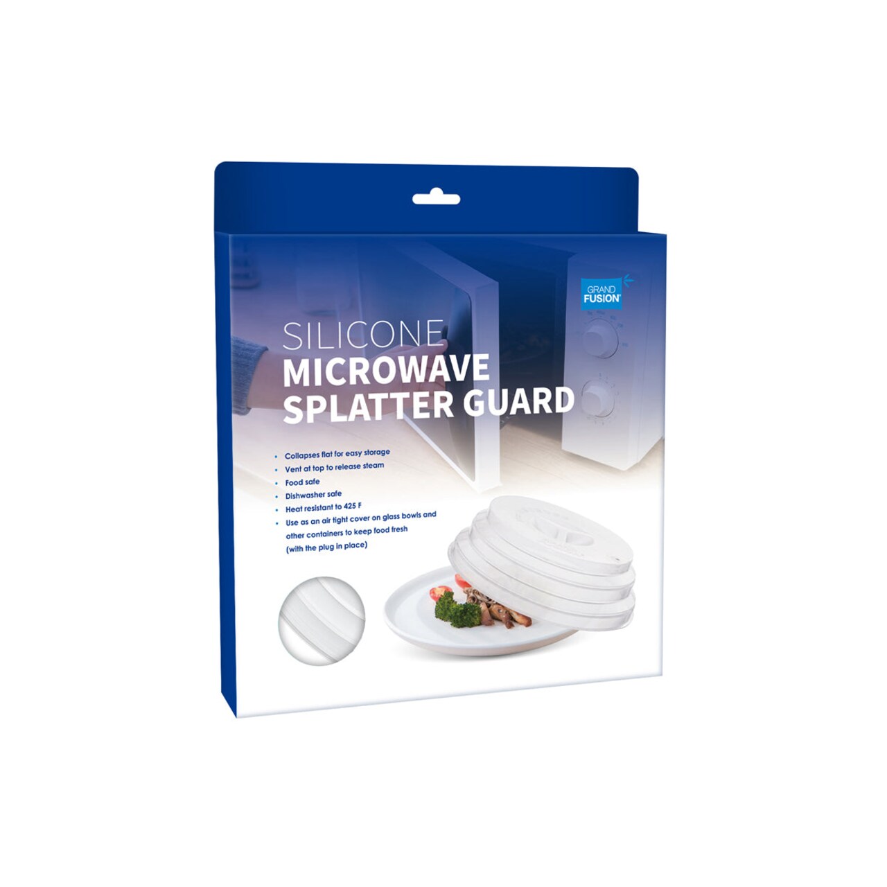Collapsible Silicone Splatter Guard Cover, Microwave Safe - from Grand  Fusion